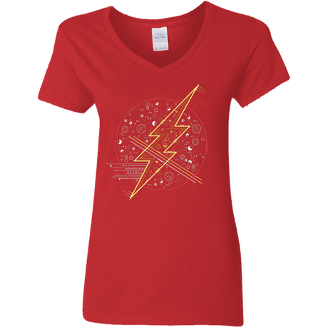 T-Shirts Red / S Tech Flash Women's V-Neck T-Shirt