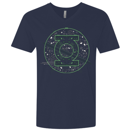 T-Shirts Midnight Navy / X-Small Tech lantern Men's Premium V-Neck