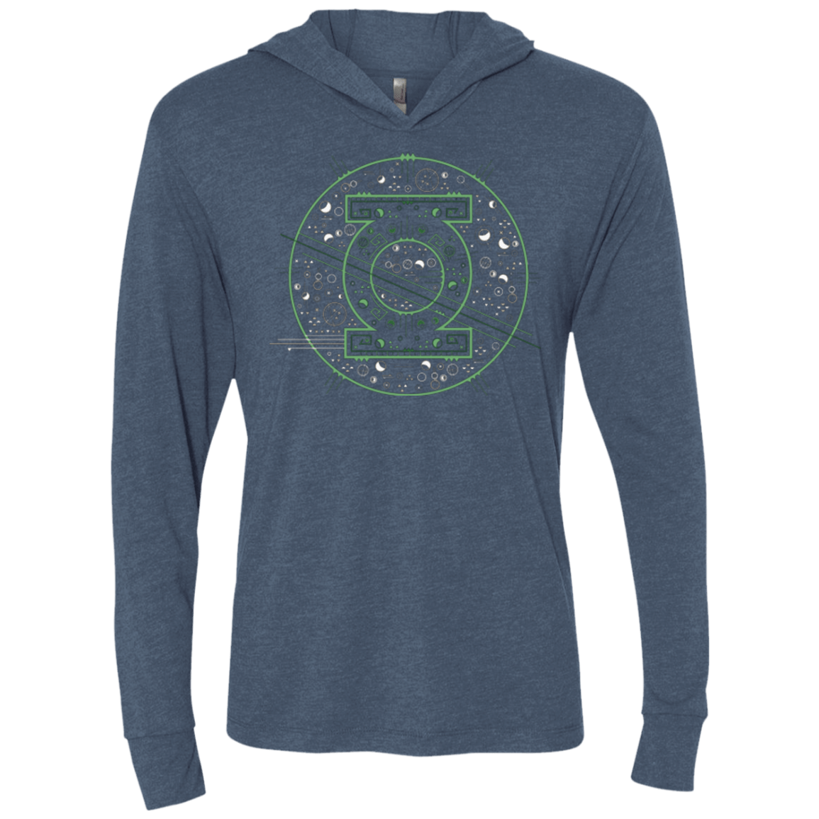 T-Shirts Indigo / X-Small Tech lantern Triblend Long Sleeve Hoodie Tee
