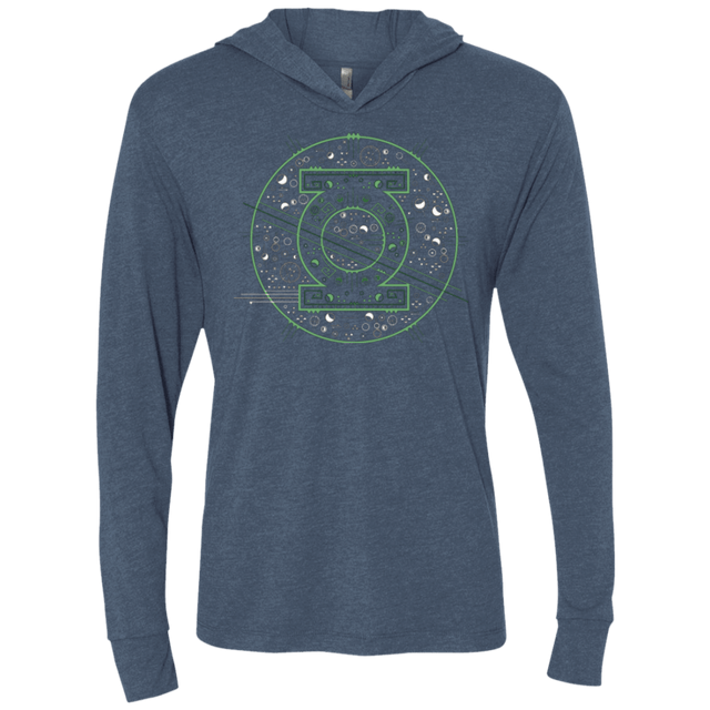 T-Shirts Indigo / X-Small Tech lantern Triblend Long Sleeve Hoodie Tee