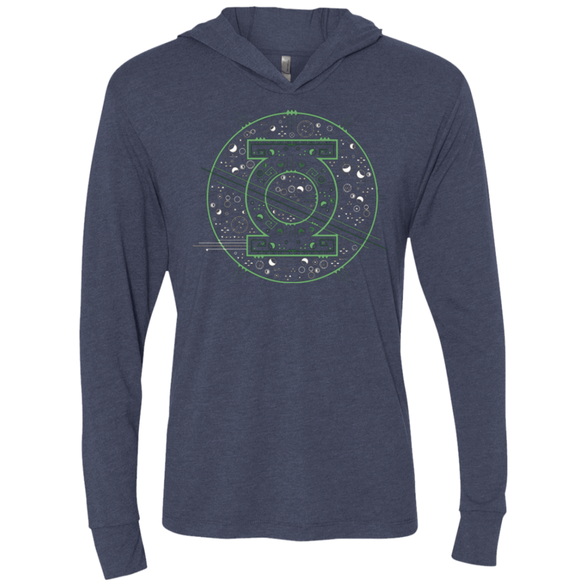 T-Shirts Vintage Navy / X-Small Tech lantern Triblend Long Sleeve Hoodie Tee