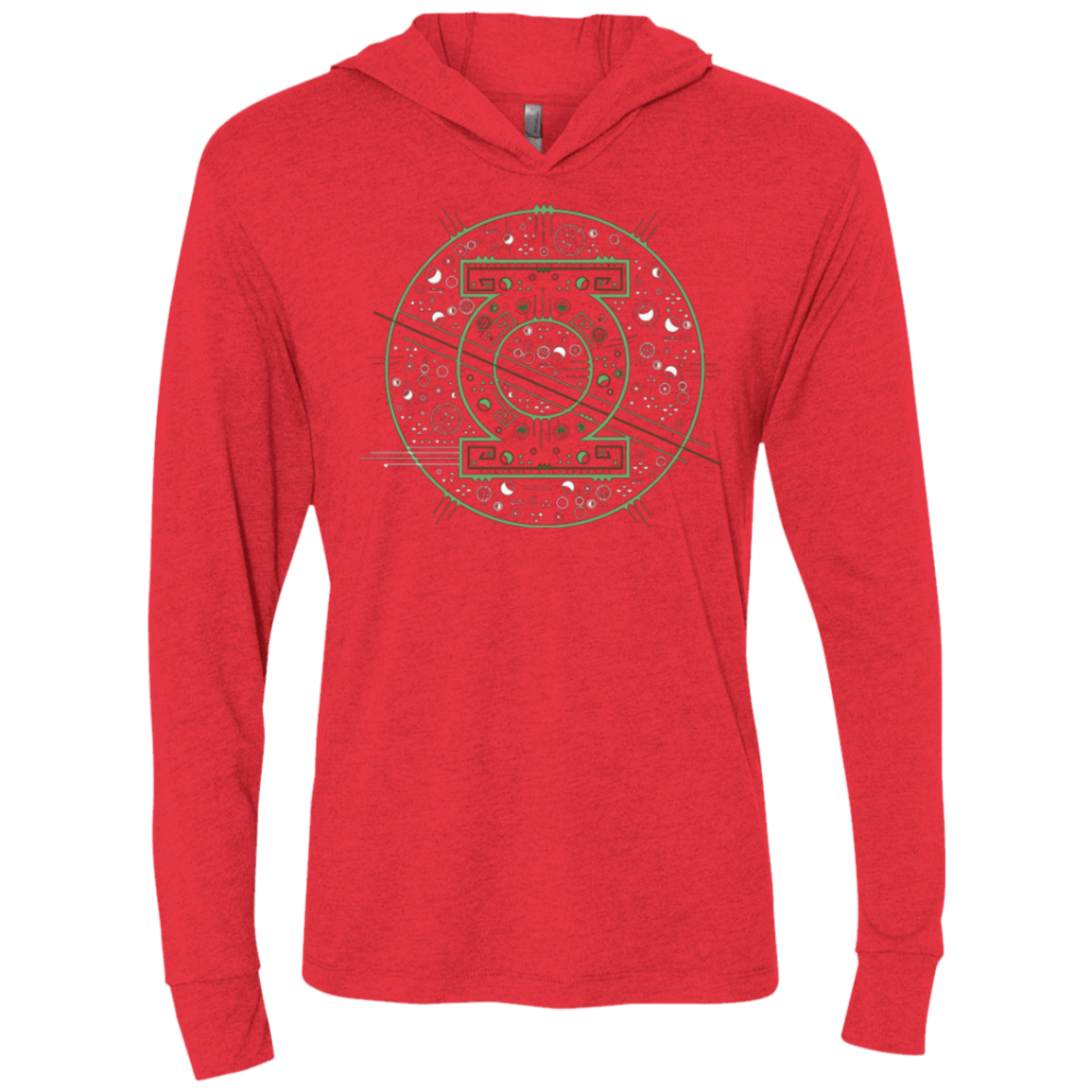 T-Shirts Vintage Red / X-Small Tech lantern Triblend Long Sleeve Hoodie Tee