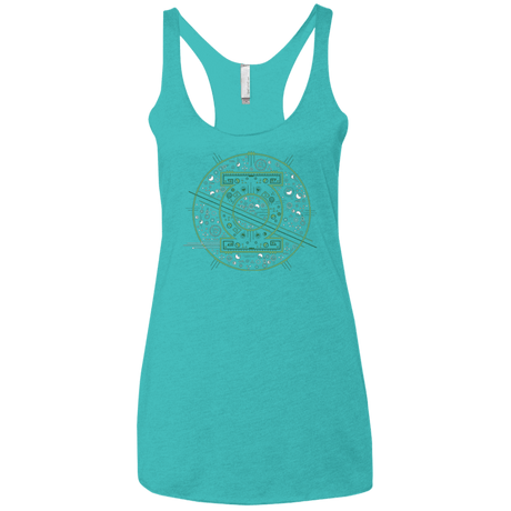 T-Shirts Tahiti Blue / X-Small Tech lantern Women's Triblend Racerback Tank