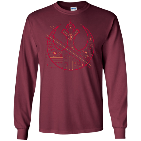 T-Shirts Maroon / S Tech Rebel Men's Long Sleeve T-Shirt