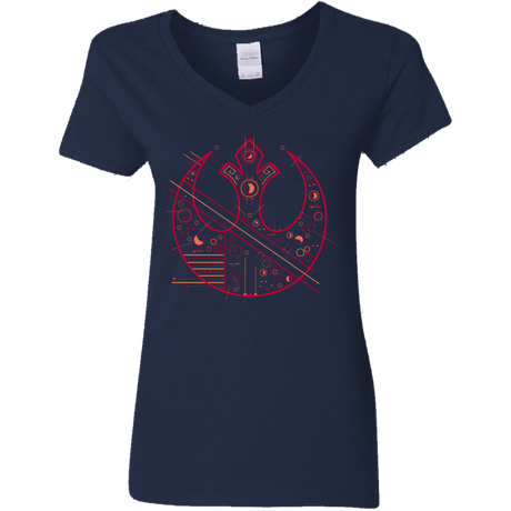 T-Shirts Navy / S Tech Rebel Women's V-Neck T-Shirt