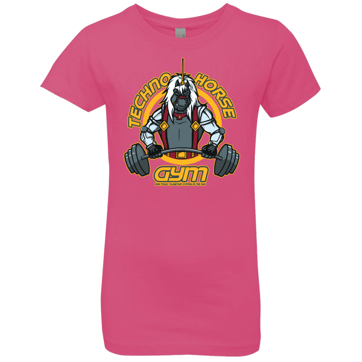 T-Shirts Hot Pink / YXS Techno Horse Gym Girls Premium T-Shirt
