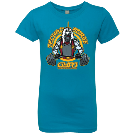T-Shirts Turquoise / YXS Techno Horse Gym Girls Premium T-Shirt