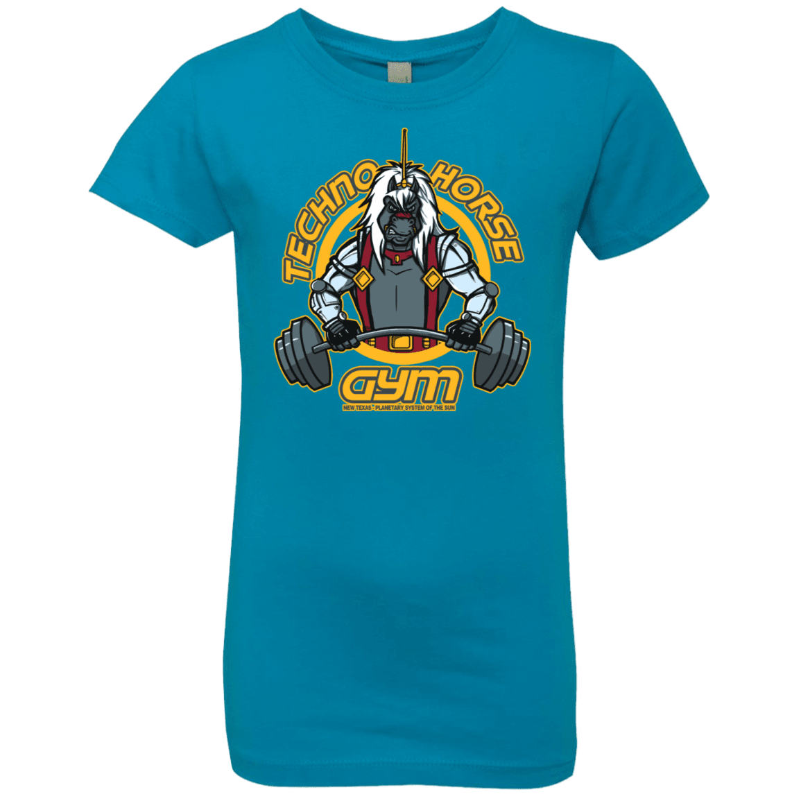 T-Shirts Turquoise / YXS Techno Horse Gym Girls Premium T-Shirt