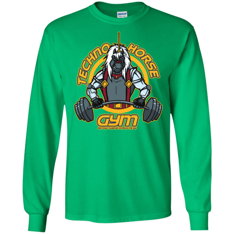 T-Shirts Irish Green / S Techno Horse Gym Men's Long Sleeve T-Shirt