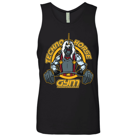 T-Shirts Black / S Techno Horse Gym Men's Premium Tank Top