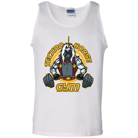 T-Shirts White / S Techno Horse Gym Men's Tank Top