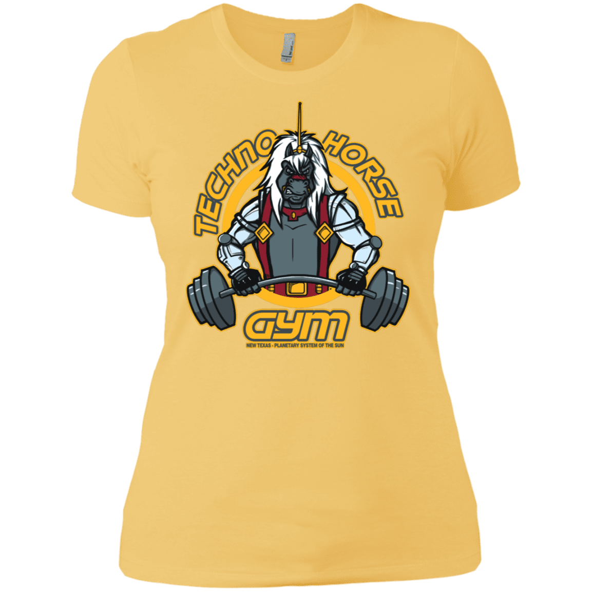 T-Shirts Banana Cream/ / X-Small Techno Horse Gym Women's Premium T-Shirt
