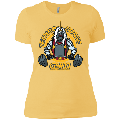T-Shirts Banana Cream/ / X-Small Techno Horse Gym Women's Premium T-Shirt