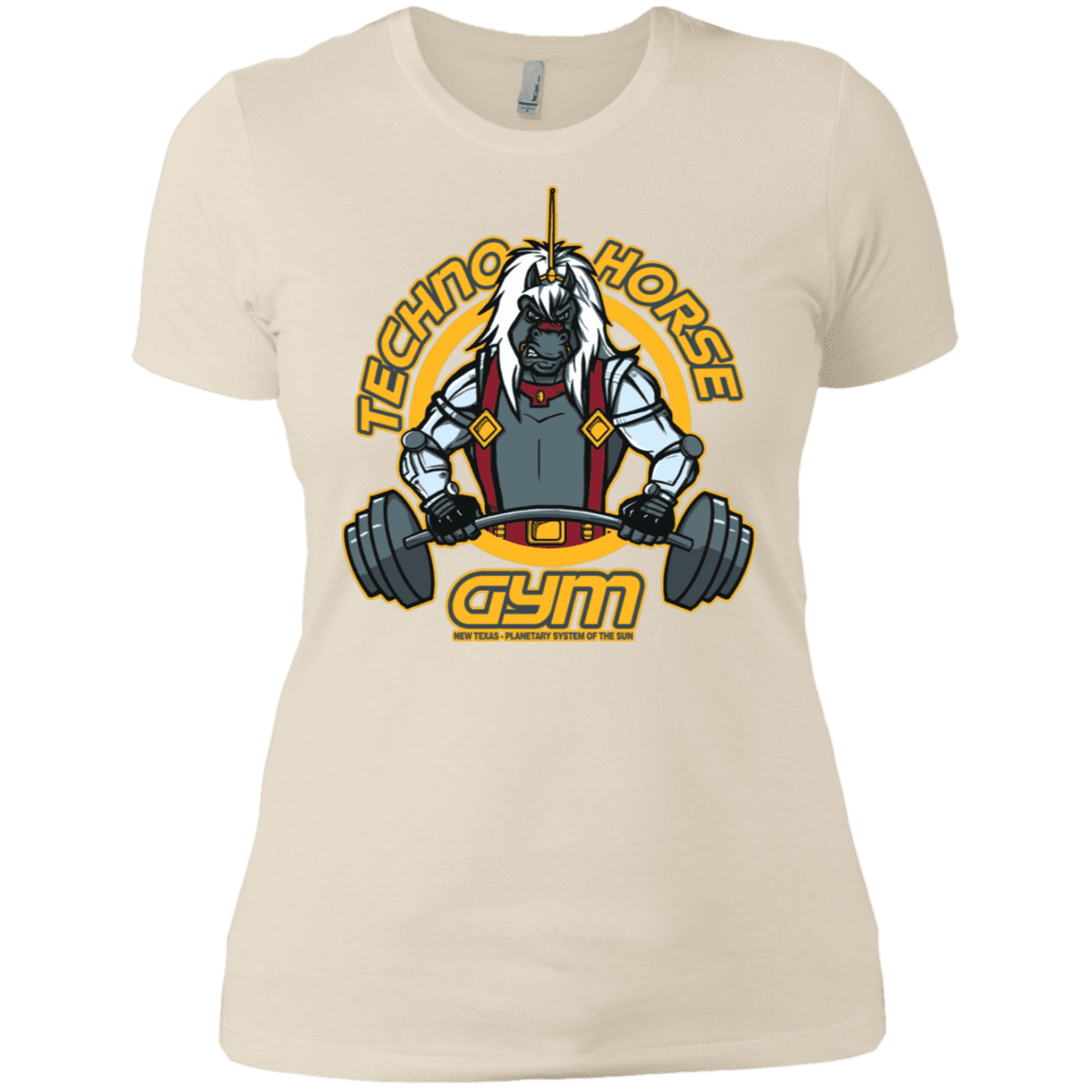 T-Shirts Ivory/ / X-Small Techno Horse Gym Women's Premium T-Shirt