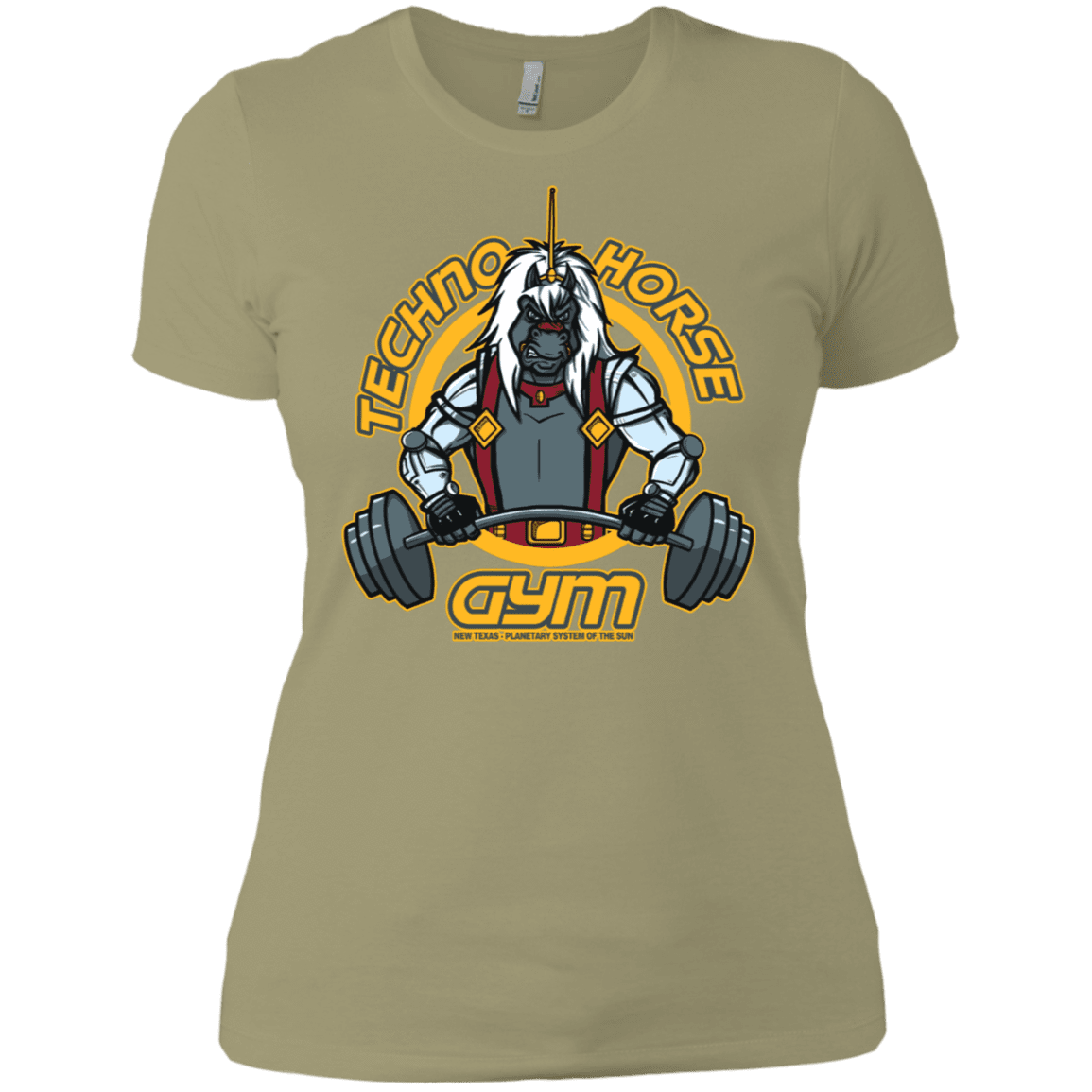 T-Shirts Light Olive / X-Small Techno Horse Gym Women's Premium T-Shirt