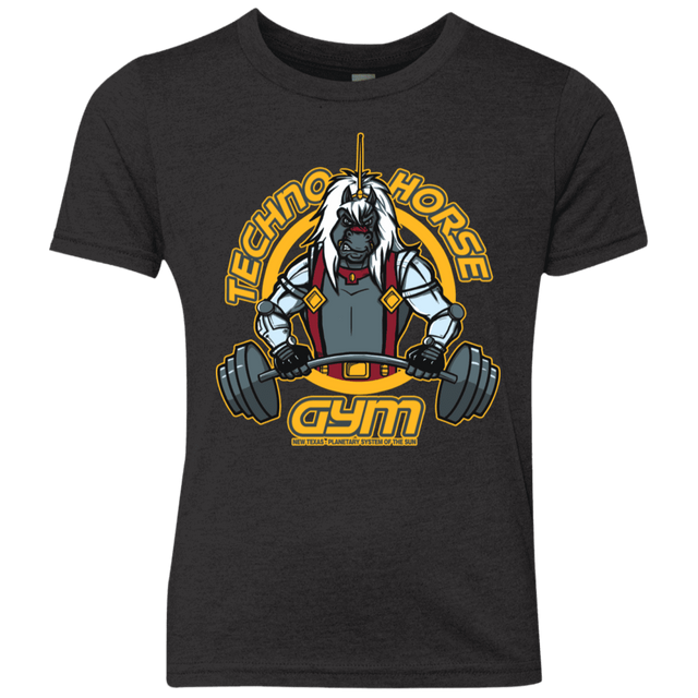 T-Shirts Vintage Black / YXS Techno Horse Gym Youth Triblend T-Shirt