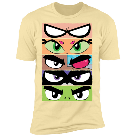 T-Shirts Banana Cream / S Teen Titans GO Eyes Men's Premium T-Shirt