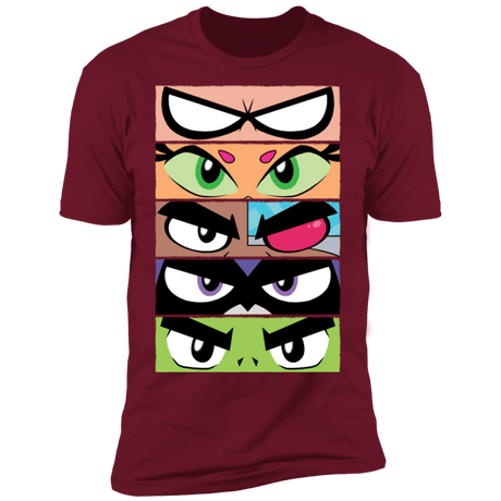 T-Shirts Cardinal / S Teen Titans GO Eyes Men's Premium T-Shirt