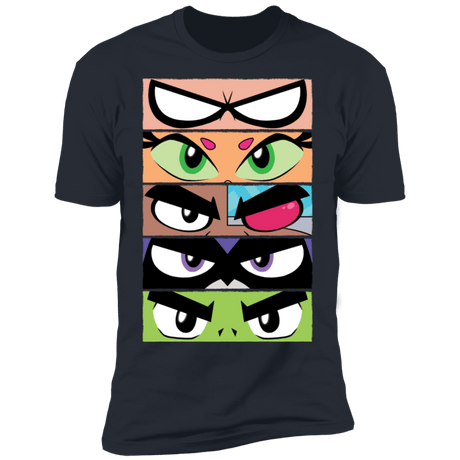 T-Shirts Indigo / S Teen Titans GO Eyes Men's Premium T-Shirt