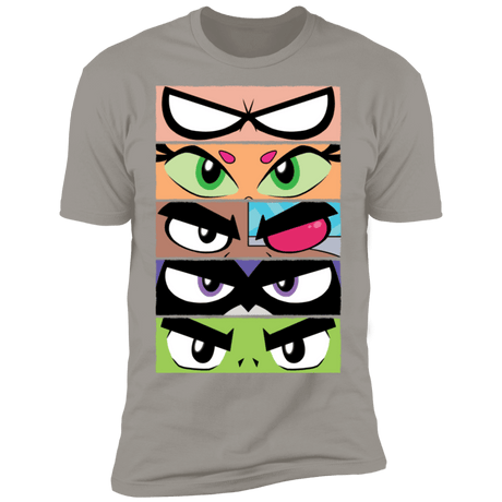 T-Shirts Light Grey / S Teen Titans GO Eyes Men's Premium T-Shirt