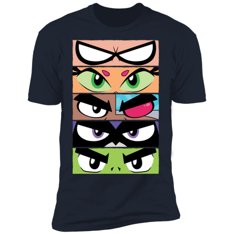 T-Shirts Midnight Navy / S Teen Titans GO Eyes Men's Premium T-Shirt