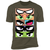 T-Shirts Military Green / S Teen Titans GO Eyes Men's Premium T-Shirt
