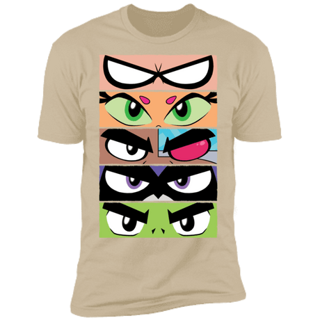 T-Shirts Sand / S Teen Titans GO Eyes Men's Premium T-Shirt