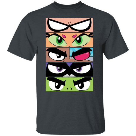 T-Shirts Dark Heather / YXS Teen Titans GO Eyes Youth T-Shirt