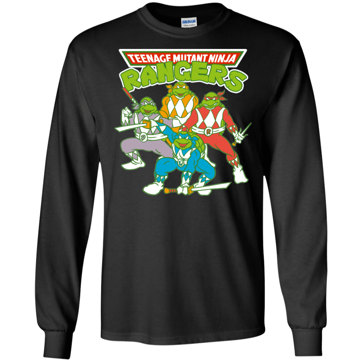 T-Shirts Black / S Teenage Mutant Ninja Rangers Men's Long Sleeve T-Shirt