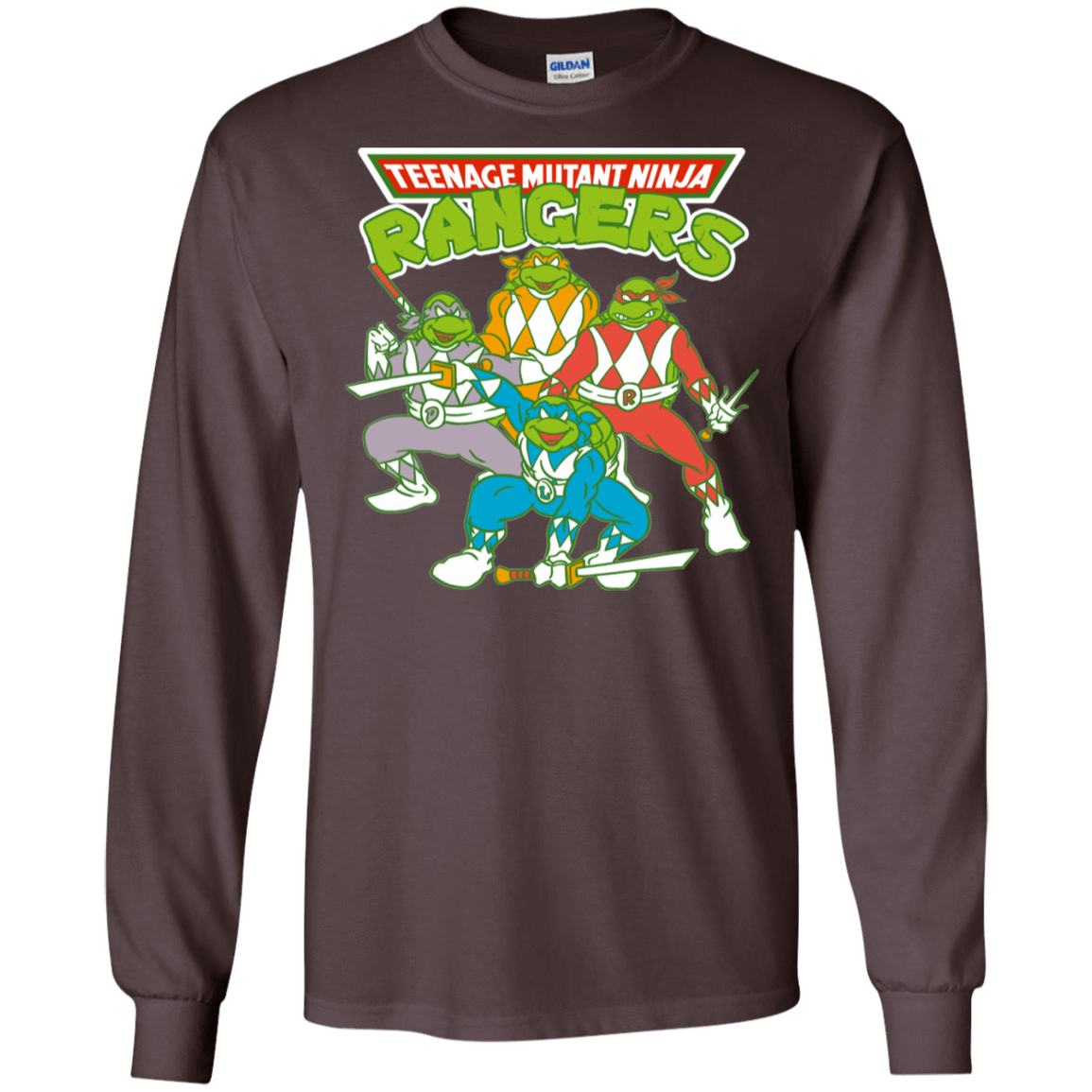 T-Shirts Dark Chocolate / S Teenage Mutant Ninja Rangers Men's Long Sleeve T-Shirt