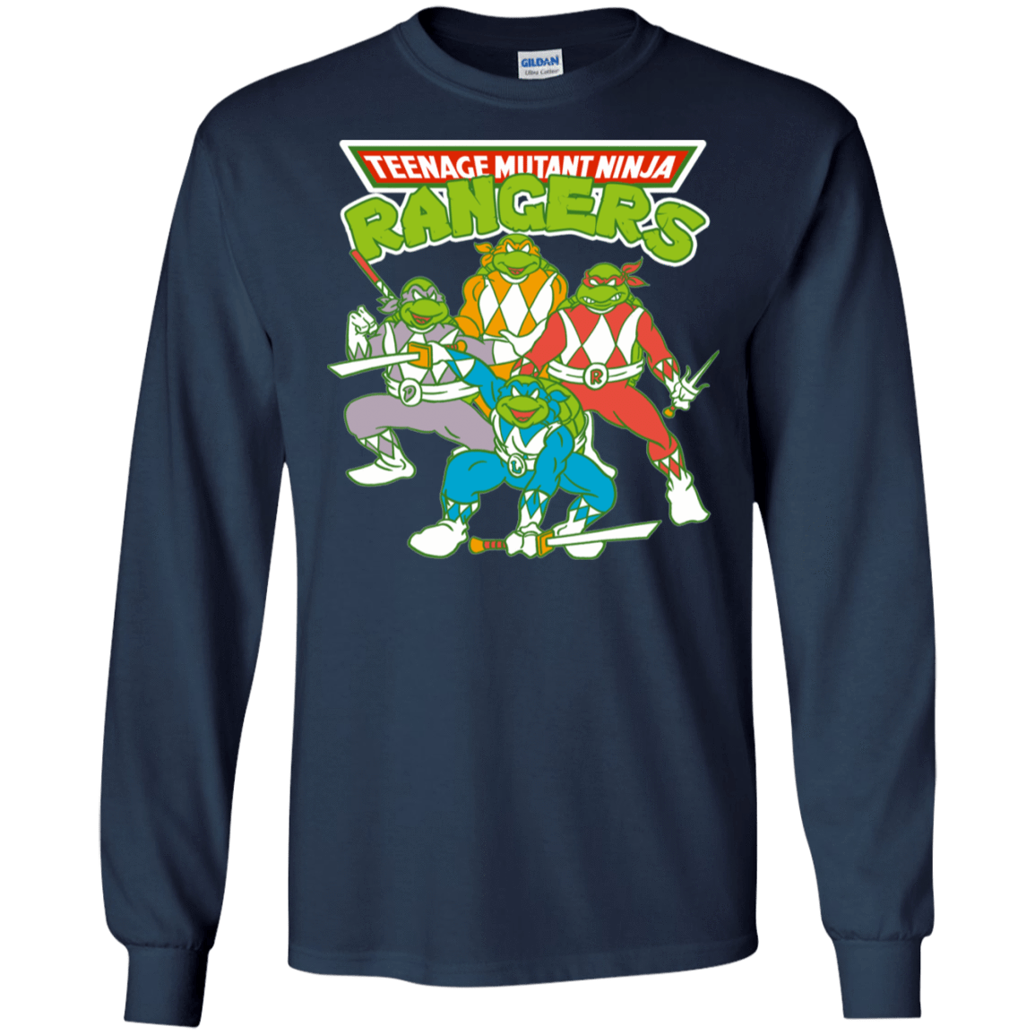 T-Shirts Navy / S Teenage Mutant Ninja Rangers Men's Long Sleeve T-Shirt