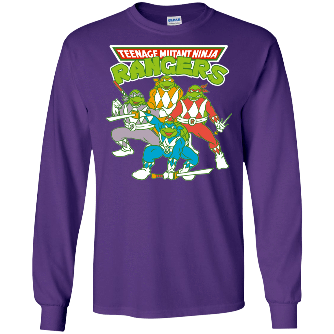 T-Shirts Purple / S Teenage Mutant Ninja Rangers Men's Long Sleeve T-Shirt