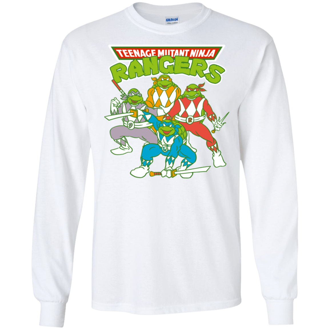 T-Shirts White / S Teenage Mutant Ninja Rangers Men's Long Sleeve T-Shirt