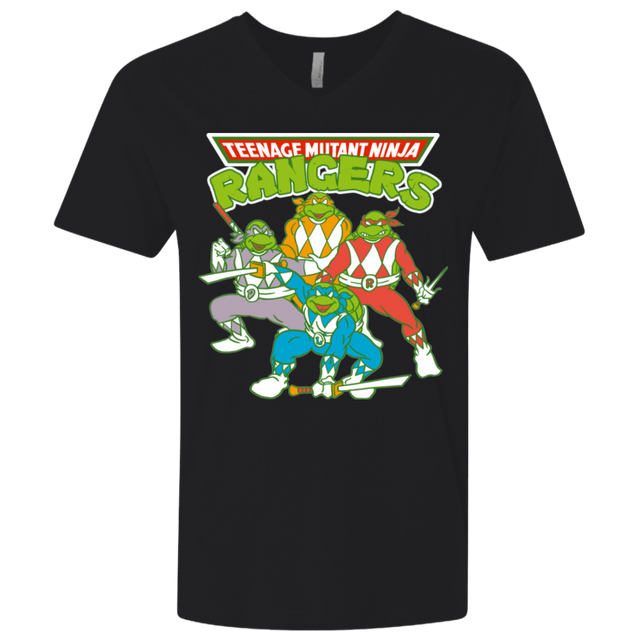 T-Shirts Black / X-Small Teenage Mutant Ninja Rangers Men's Premium V-Neck