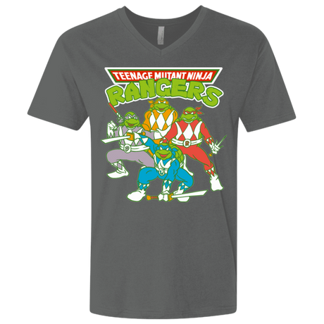 T-Shirts Heavy Metal / X-Small Teenage Mutant Ninja Rangers Men's Premium V-Neck