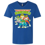 T-Shirts Royal / X-Small Teenage Mutant Ninja Rangers Men's Premium V-Neck