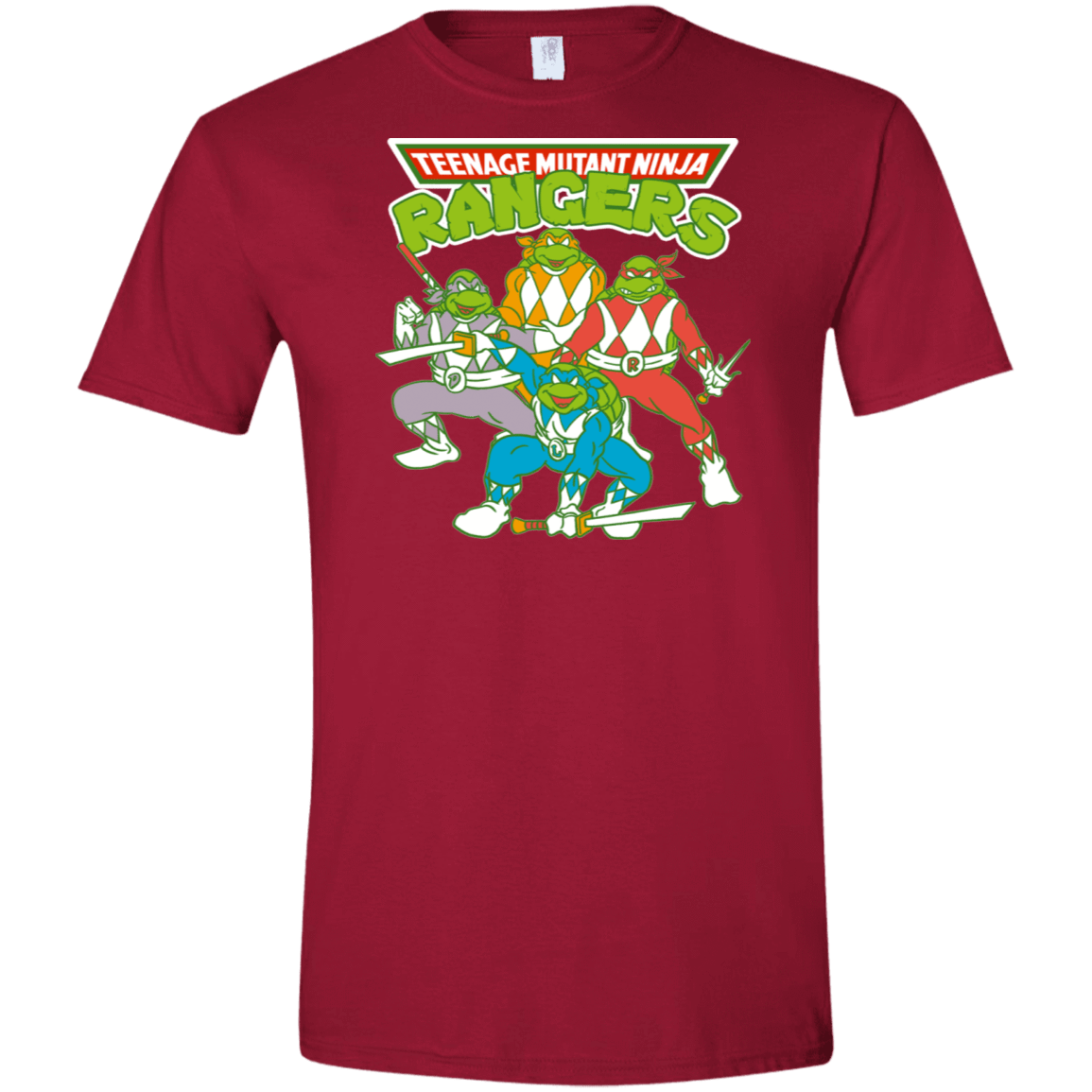 T-Shirts Cardinal Red / S Teenage Mutant Ninja Rangers Men's Semi-Fitted Softstyle