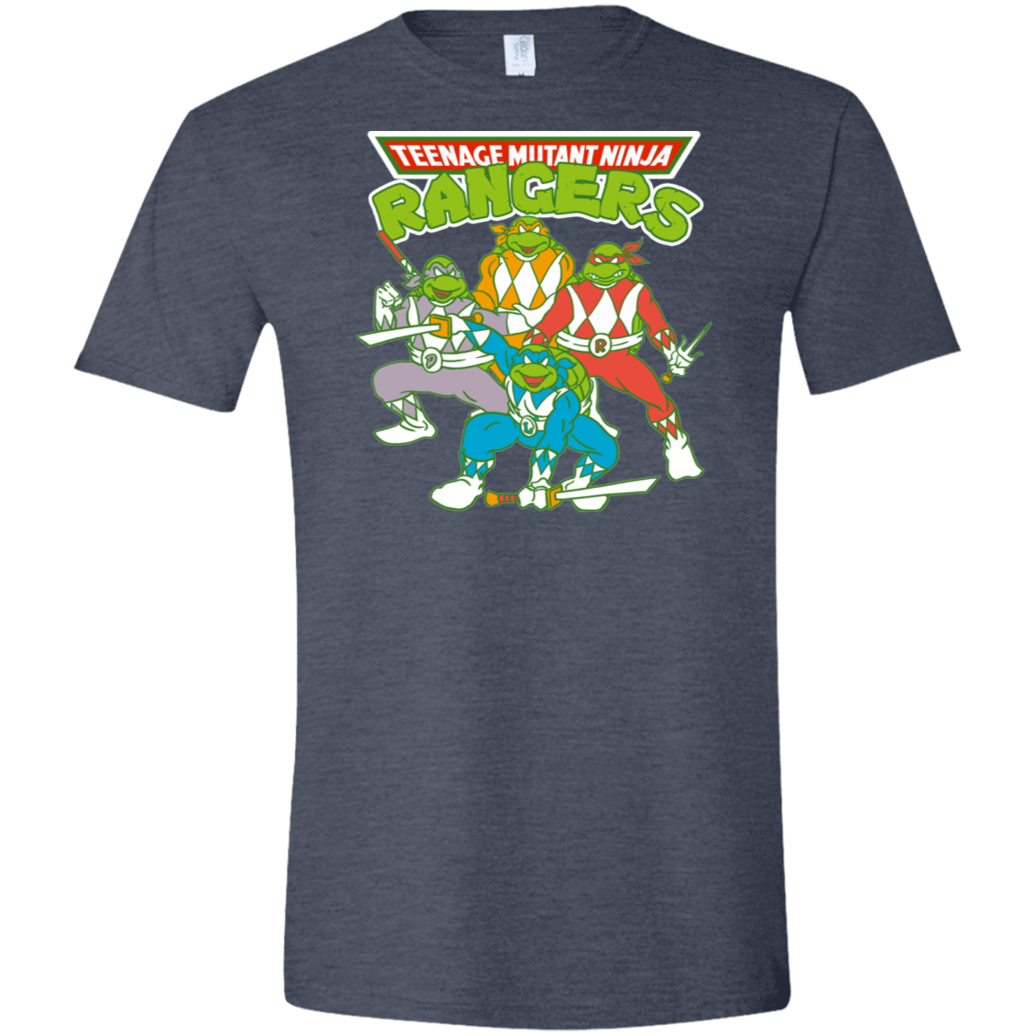T-Shirts Heather Navy / S Teenage Mutant Ninja Rangers Men's Semi-Fitted Softstyle