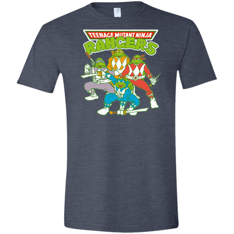 T-Shirts Heather Navy / S Teenage Mutant Ninja Rangers Men's Semi-Fitted Softstyle