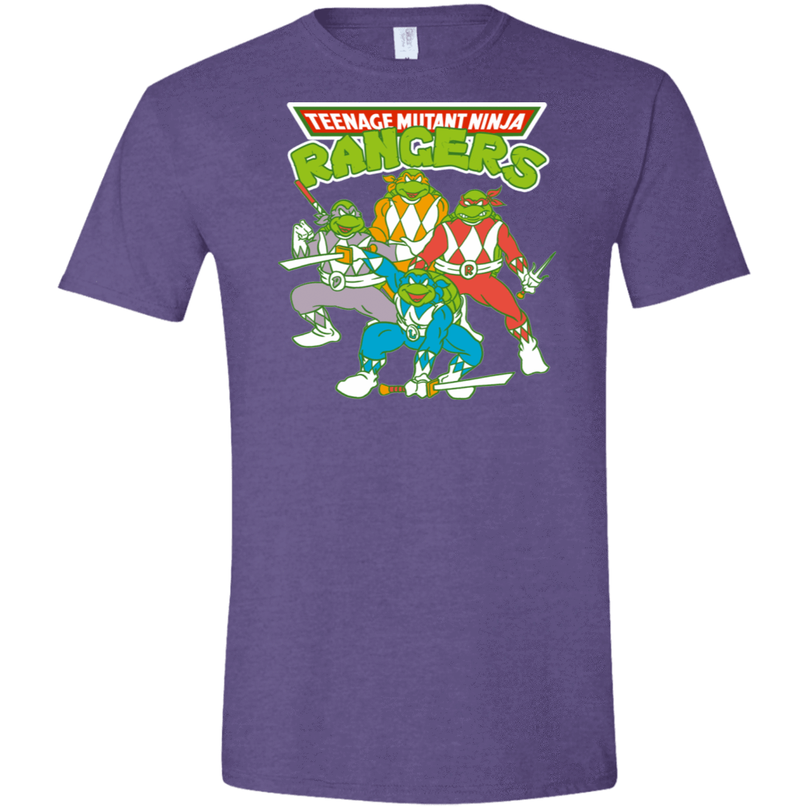 T-Shirts Heather Purple / S Teenage Mutant Ninja Rangers Men's Semi-Fitted Softstyle