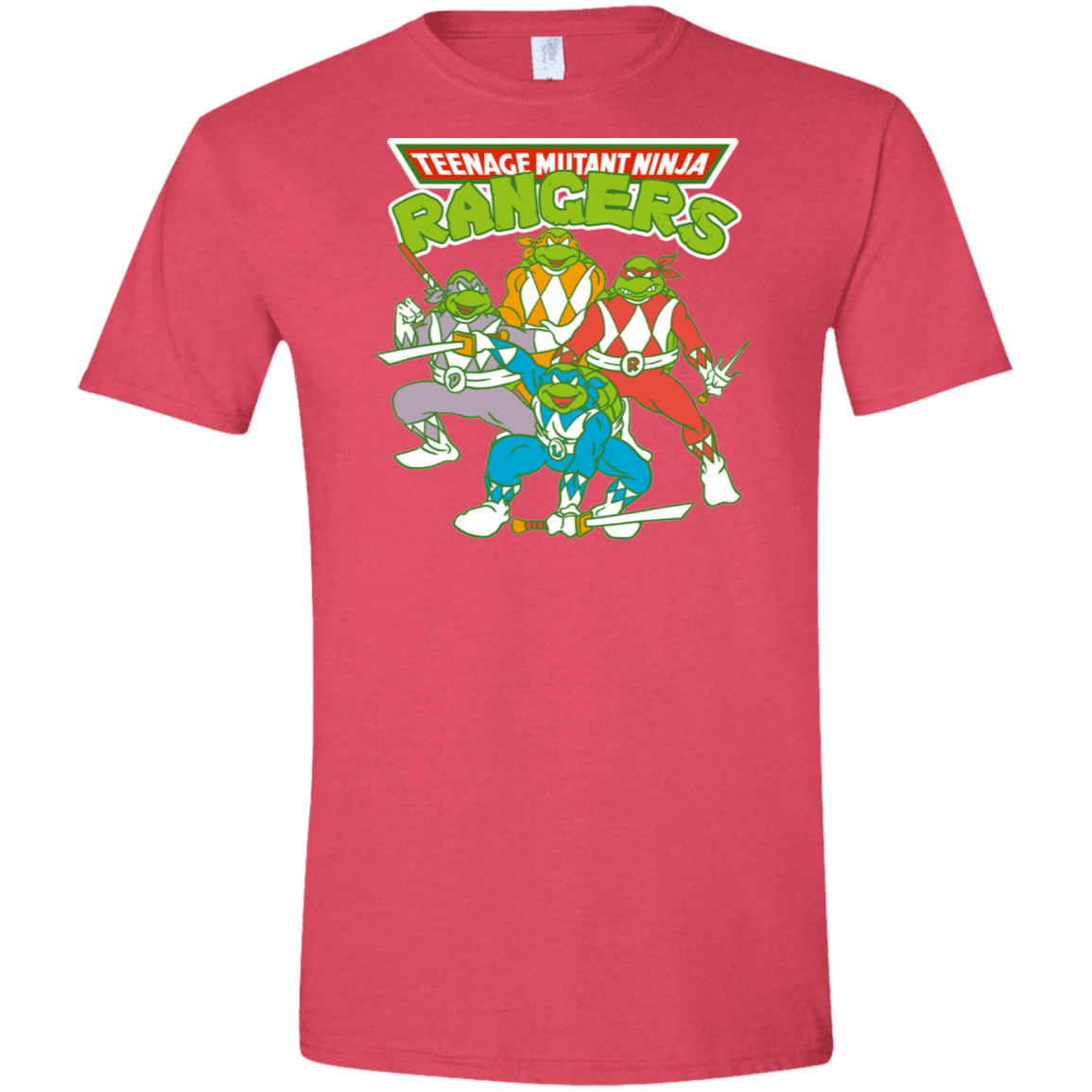T-Shirts Heather Red / S Teenage Mutant Ninja Rangers Men's Semi-Fitted Softstyle