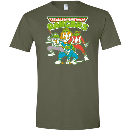 T-Shirts Military Green / S Teenage Mutant Ninja Rangers Men's Semi-Fitted Softstyle