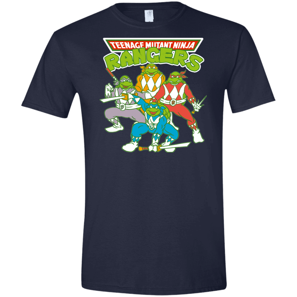T-Shirts Navy / X-Small Teenage Mutant Ninja Rangers Men's Semi-Fitted Softstyle