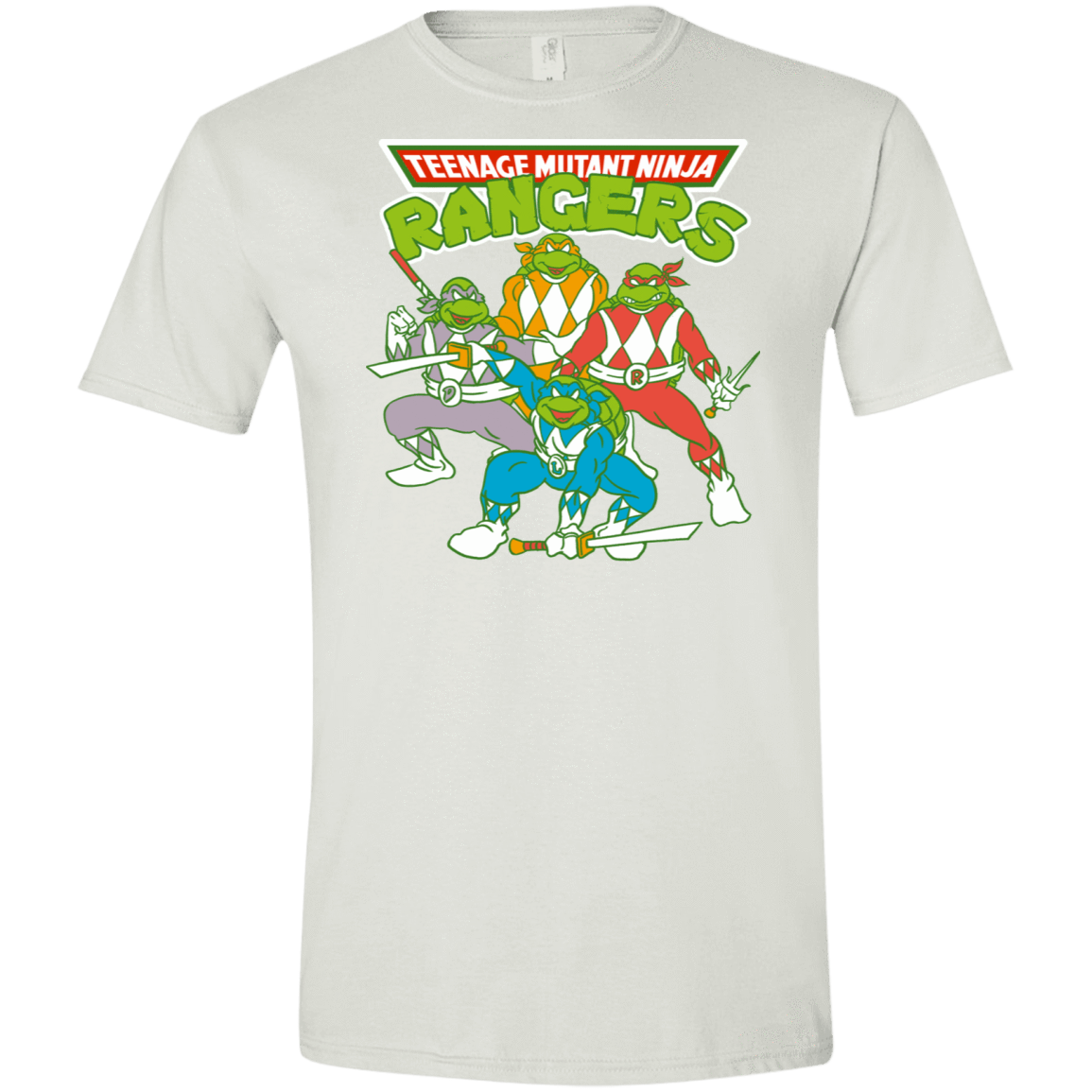 T-Shirts White / X-Small Teenage Mutant Ninja Rangers Men's Semi-Fitted Softstyle