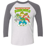 T-Shirts Heather White/Premium Heather / X-Small Teenage Mutant Ninja Rangers Men's Triblend 3/4 Sleeve
