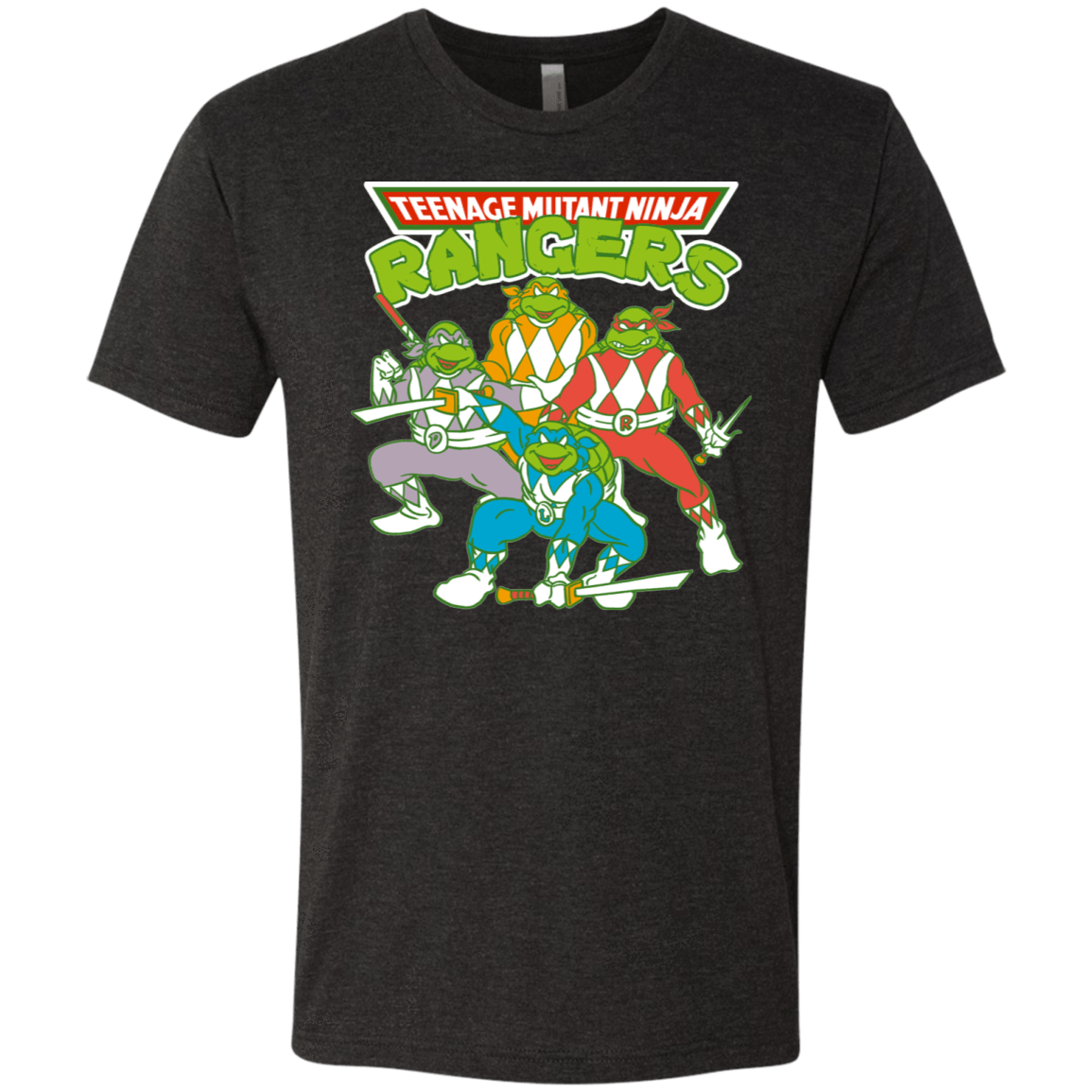 T-Shirts Vintage Black / S Teenage Mutant Ninja Rangers Men's Triblend T-Shirt