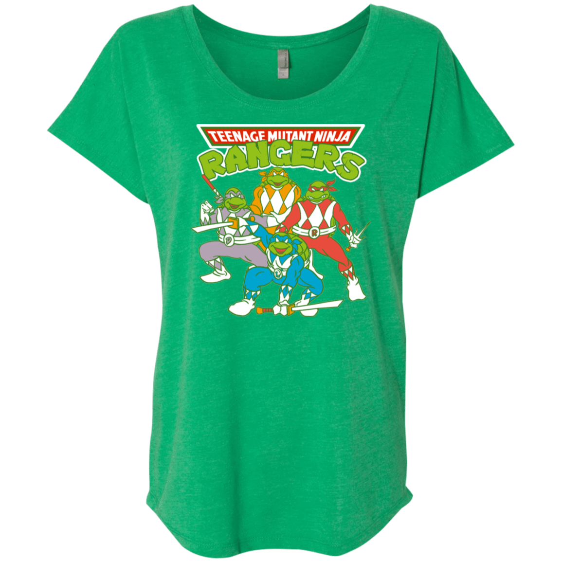 T-Shirts Envy / X-Small Teenage Mutant Ninja Rangers Triblend Dolman Sleeve