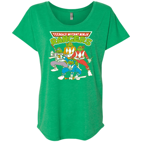 T-Shirts Envy / X-Small Teenage Mutant Ninja Rangers Triblend Dolman Sleeve