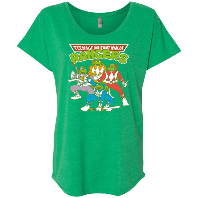 T-Shirts Envy / X-Small Teenage Mutant Ninja Rangers Triblend Dolman Sleeve