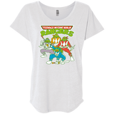 T-Shirts Heather White / X-Small Teenage Mutant Ninja Rangers Triblend Dolman Sleeve